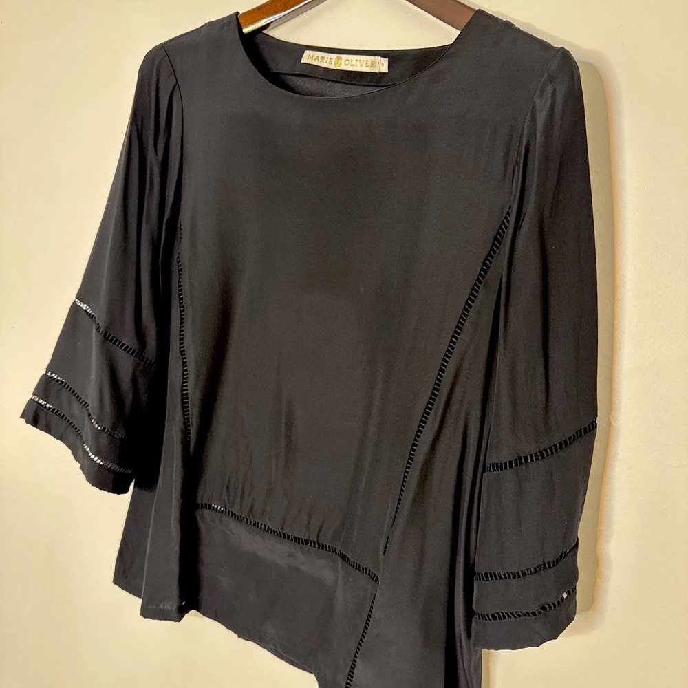 Marie Oliver 100% Silk‎ Tunic Women's Shirt Flowy Size Medium